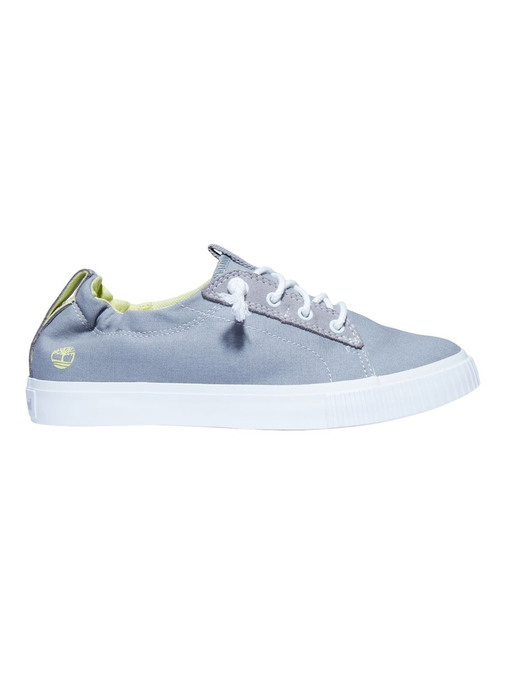 NWT Timberland Newport Bay Oxfords Grey Canvas Sneakers 🍋‍🟩 Lime Interior 💛